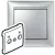 LEGRAND-770142 Valena TV-RD burkolat alumínium