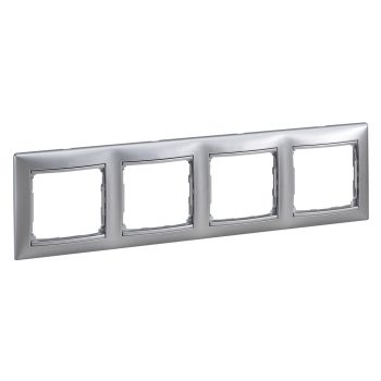 LEGRAND-770154 Valena négyes keret vízszintes, alumínium