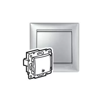   LEGRAND-770216 Valena egypólusú nyomó csengőjellel, 250V, alumínium