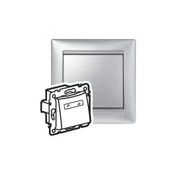   LEGRAND-770217 Valena egypólusú nyomó címketartóval, jelzőfénnyel, 12V, alumínium