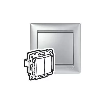   LEGRAND-770218 Valena kettős váltóérintkezős nyomó, alumínium