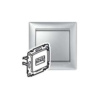   LEGRAND-770239 Valena 2xRJ45 LCS2 Cat5e UTP aljzat alumínium