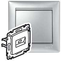 LEGRAND-770246 Valena 1xRJ45 LCS2 Cat6 UTP aljzat körömmel alumínium