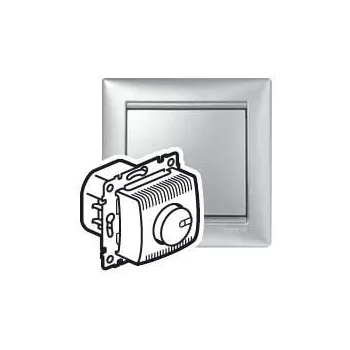   LEGRAND-770260 Valena forgatógombos fényerőszabályzó 100-1000W (izzó- és halogén), alumínium