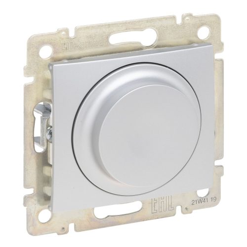 LEGRAND-770263 Valena forgatógombos fényerőszabályzó  alumínium 2 vezetékes, 300W, LED-hez is