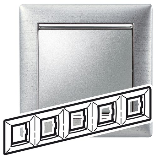 LEGRAND-770335 Valena keret ötös, alumetál