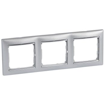   LEGRAND-770353 Valena Alumínium / Ezüst, 3-as vízszintes keret