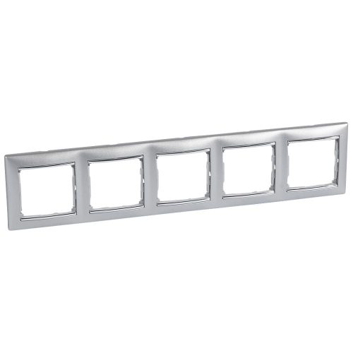LEGRAND-770355 Valena Alumínium / Ezüst, 5-ös vízszintes keret