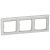 LEGRAND-770493 Valena Fehér / Ezüst, 3-as vízszintes keret
