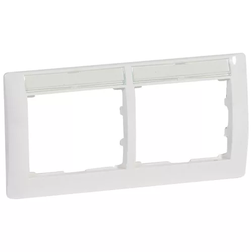 LEGRAND Galea Life keret 2-es vízszintes, címketartóval, fehér