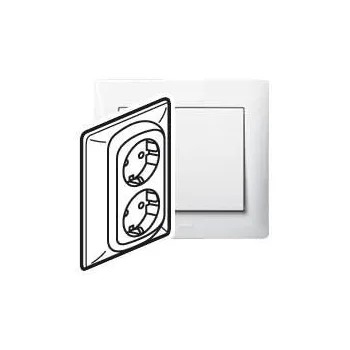 LEGRAND-771030 Galea Life 2x2P+F aljzat, csavaros, fehér