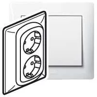 LEGRAND-771030 Galea Life 2x2P+F aljzat, csavaros, fehér