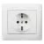 LEGRAND Galea Life 2P+F aljzat, rugós, fehér