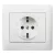 LEGRAND Galea Life 2P+F aljzat biztonsági zsaluval, rugós, fehér