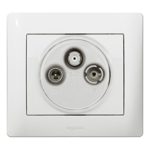 LEGRAND-771089 Galea Life TV-RD-SAT burkolat, fehér