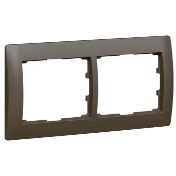 LEGRAND-771202 Galea Life keret 2-es vízszintes, mélybronz
