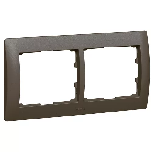 LEGRAND-771202 Galea Life keret 2-es vízszintes, mélybronz