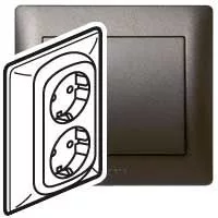 LEGRAND Galea Life 2x2P+F aljzat, csavaros, mélybronz