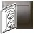 LEGRAND Galea Life 2x2P+F aljzat, csavaros, mélybronz