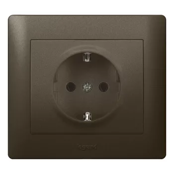 LEGRAND-771262 Galea Life 2P+F aljzat, rugós, mélybronz