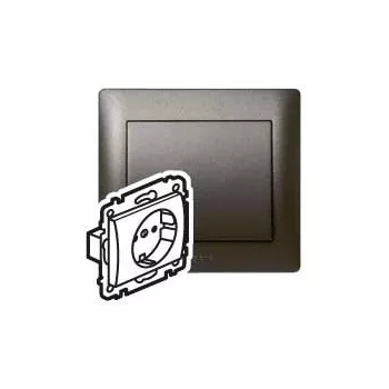  LEGRAND-771263 Galea Life 2P+F aljzat biztonsági zsaluval, rugós, mélybronz