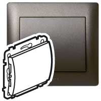 LEGRAND-771278 Galea Life vakfedél mélybronz