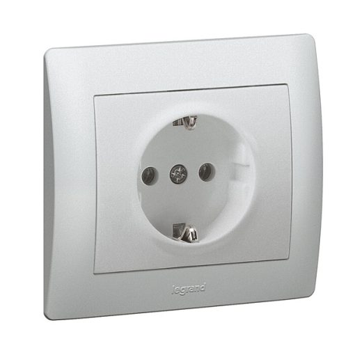 LEGRAND-771362 Galea Life 2P+F aljzat, rugós, alumínium