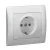 LEGRAND-771362 Galea Life 2P+F aljzat, rugós, alumínium