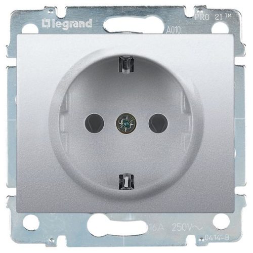 LEGRAND-771363 Galea Life 2P+F aljzat biztonsági zsaluval, rugós, alumínium