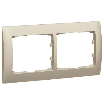 LEGRAND-771402 Galea Life keret 2-es vízszintes, titánium