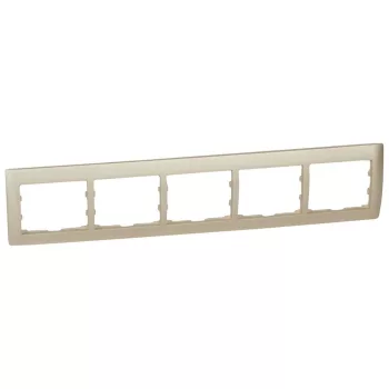 LEGRAND-771405 Galea Life keret 5-ös vízszintes, titánium