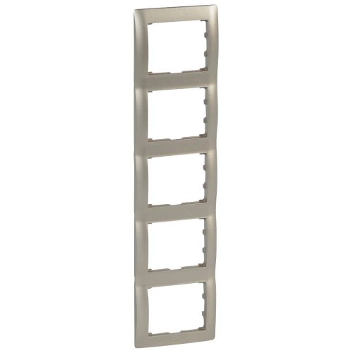 LEGRAND-771409 Galea Life keret 5-ös függőleges, titánium