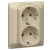 LEGRAND Galea Life 2x2P+F aljzat biztonsági zsaluval, csavaros, titánium