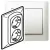 LEGRAND Galea Life 2x2P+F aljzat, csavaros, gyöngyház
