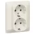 LEGRAND-771531 Galea Life 2x2P+F aljzat biztonsági zsaluval, csavaros, gyöngyház