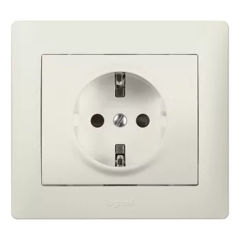   LEGRAND Galea Life 2P+F aljzat biztonsági zsaluval, rugós, gyöngyház