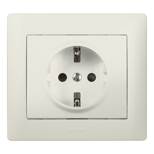 LEGRAND-771563 Galea Life 2P+F aljzat biztonsági zsaluval, rugós, gyöngyház