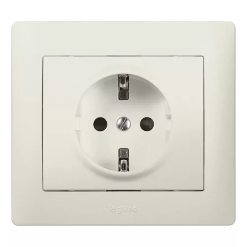 LEGRAND Galea Life 2P+F aljzat biztonsági zsaluval, rugós, gyöngyház