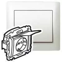 LEGRAND-771564 Galea Life 2P+F aljzat biztonsági zsaluval, csapófedéllel, gyöngyház