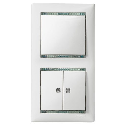 LEGRAND-774112 Valena kettős váltókapcsoló jelzőfénnyel, elefántcsont