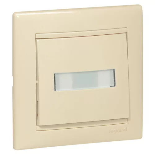 LEGRAND-774117 Valena egypólusú nyomó címketartóval, jelzőfénnyel, 12V, elefántcsont