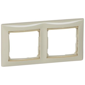   LEGRAND-774152 Valena Elefántcsont / Arany, 2-es vízszintes keret