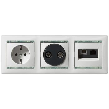   LEGRAND-774180 Valena RJ11+RJ45 Cat5e UTP kombinált aljzat elefántcsont