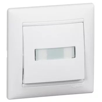   LEGRAND-774217 Valena egypólusú nyomó címketartóval, jelzőfénnyel, 12V, fehér