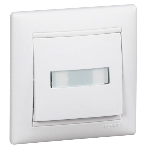 LEGRAND-774217 Valena egypólusú nyomó címketartóval, jelzőfénnyel, 12V, fehér