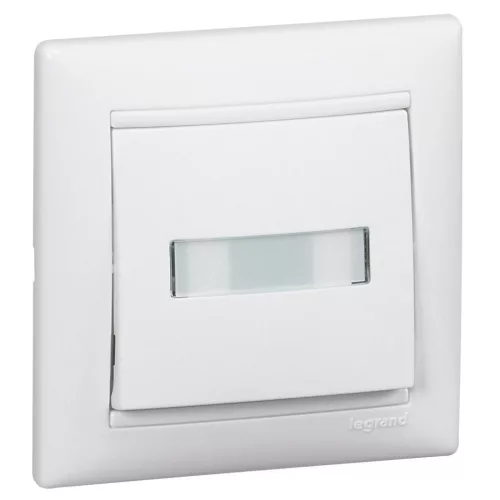 LEGRAND-774217 Valena egypólusú nyomó címketartóval, jelzőfénnyel, 12V, fehér