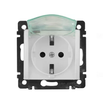   LEGRAND-774220 Valena IP44 2P+F csatlakozóaljzat csapófedéllel, fehér