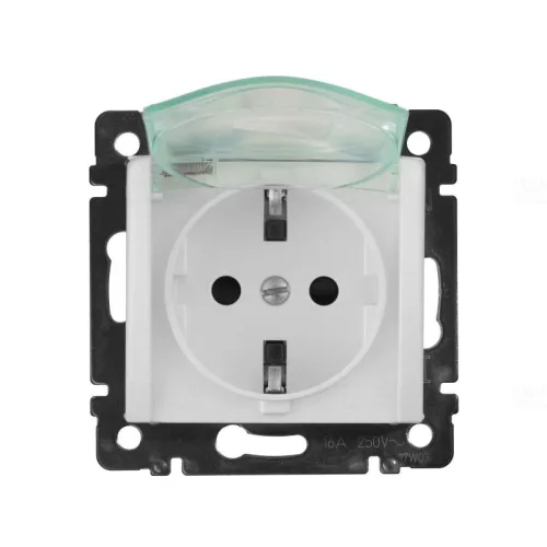 LEGRAND-774220 Valena IP44 2P+F csatlakozóaljzat csapófedéllel, fehér