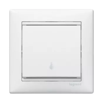   LEGRAND-774312 Valena egypólusú nyomó lámpajellel, elefántcsont