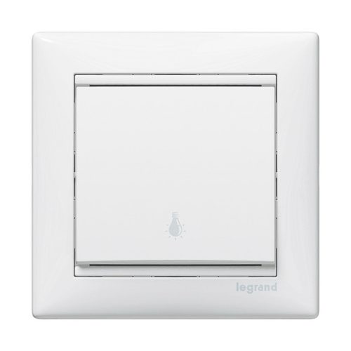 LEGRAND-774312 Valena egypólusú nyomó lámpajellel, elefántcsont